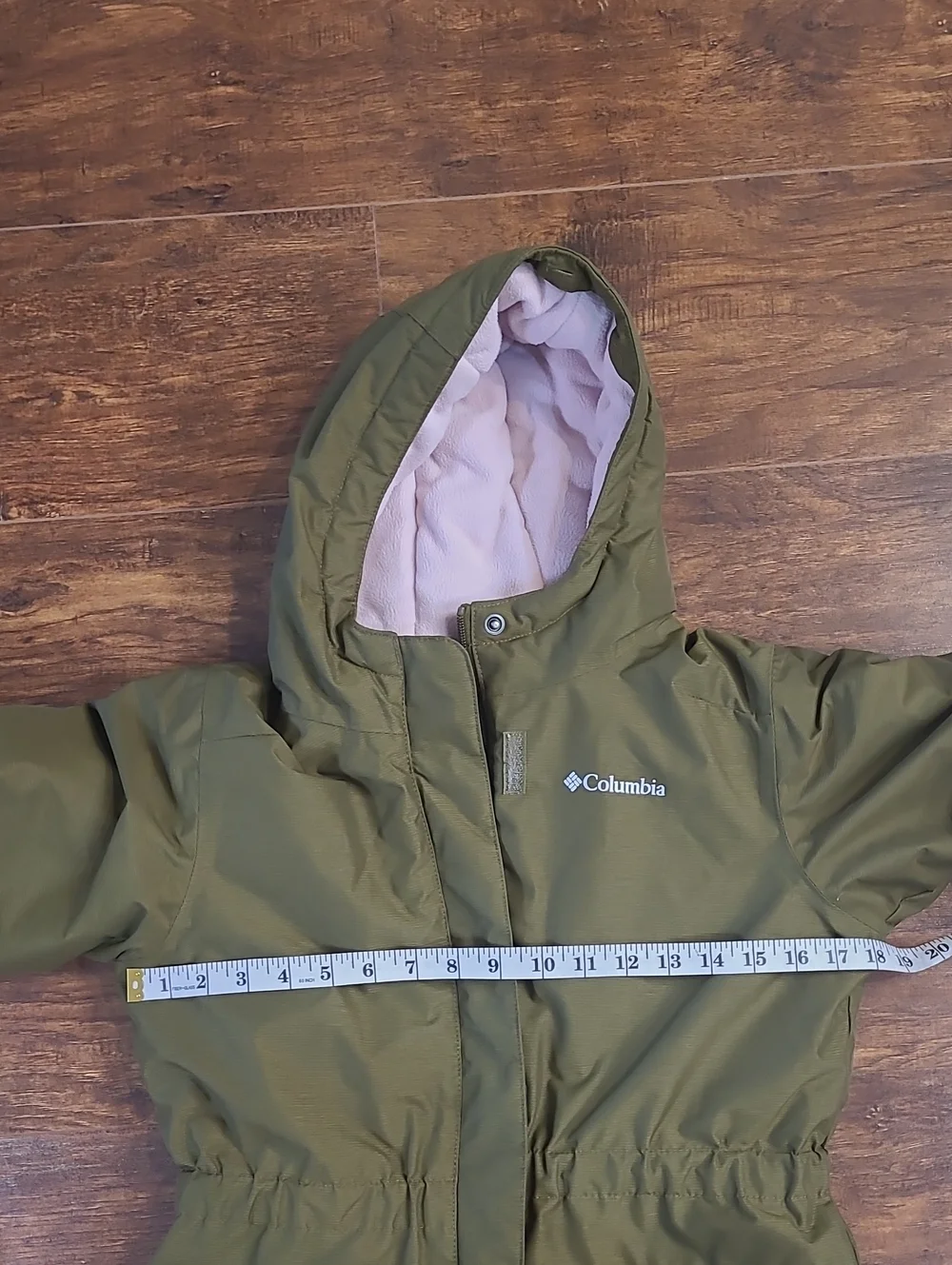 Columbia Kids' Omni Heat Olive Green Hooded Winter Parka Size L 14/16